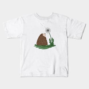 Hedgehog with Flower Kids T-Shirt